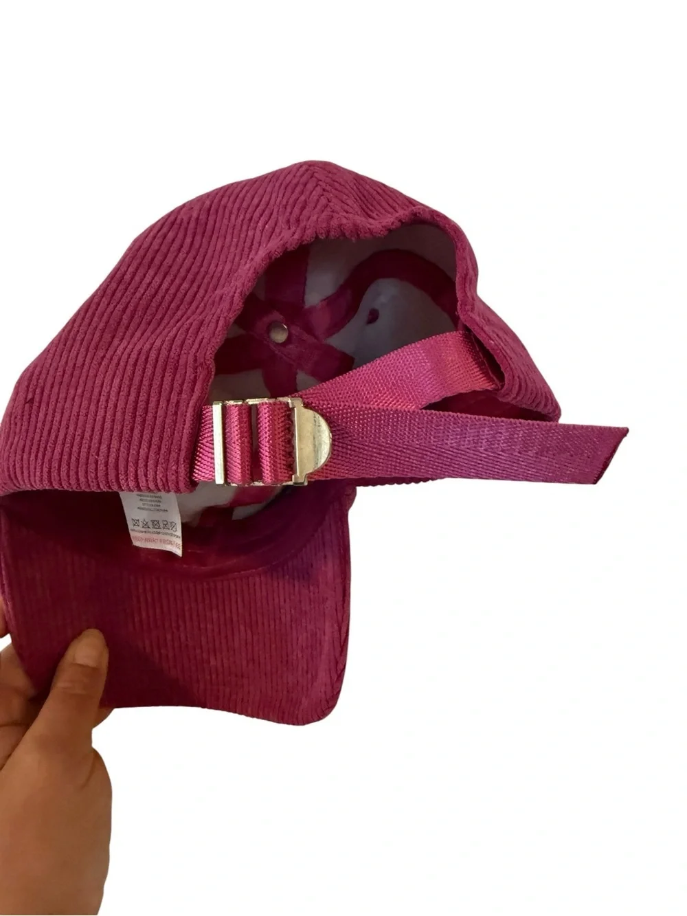 Anthropologie Corduroy Baseball Cap in Deep Berry